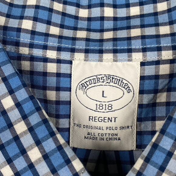 Brooks Brothers All Cotton Button Down Shirt Men's Large Plaid Causal Formal - Picture 4 of 10